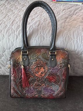 Leather Handbag Frida Kahlo